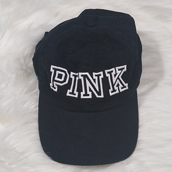 PINK Victoria's Secret Accessories - Pink baseball hat one size black and white